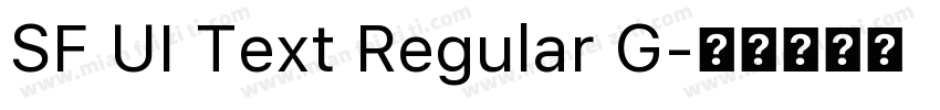SF UI Text Regular G字体转换
